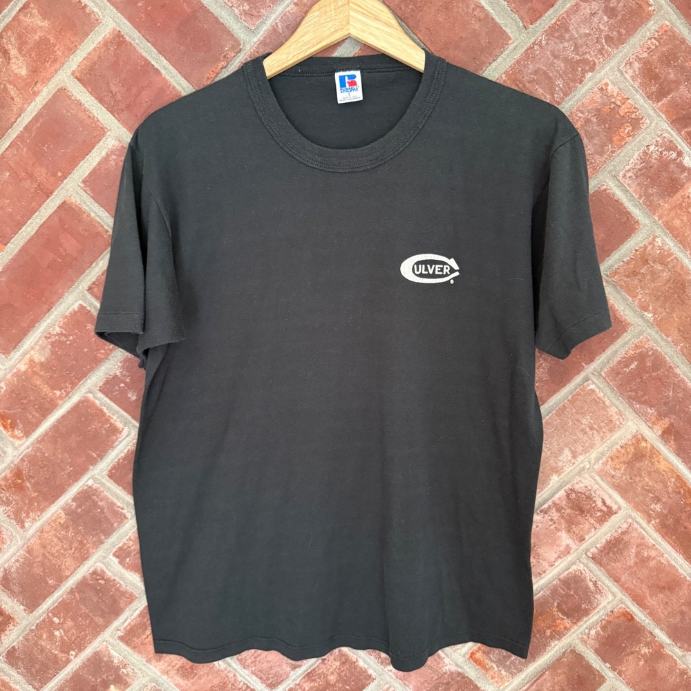 Vtg 90s Culver Academy Russell Athletic T-Shirt Mens L Black USA Single Stitch